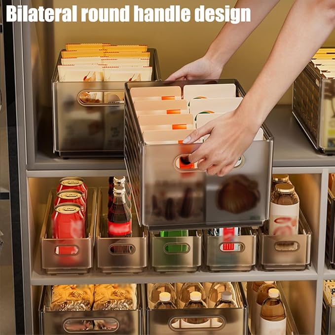 Foldable Storage Bins, 2 Pack Plastic Expandable Boxes for Organizing, Adjustable from 11-18.8" Drawer Organizers Separators Dividers for Bedroom Kitchen Utensils Tools Closet，Large Grey