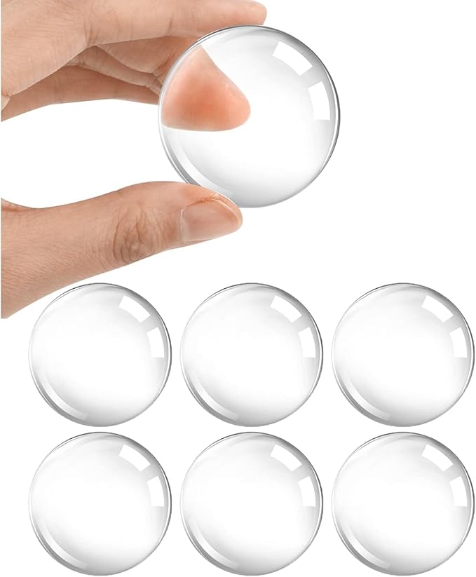 Door Stoppers for Wall, Etybetopstar 6Pack 1.57" Rubber Door Knob Wall Protectors, Strong Self-Adhesive Door Bumpers for Wall, Quiet & Shock-Absorbing Door Handle Stopper, Clear