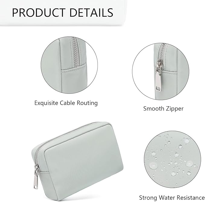 Waterproof Makeup Bag Large Capacity Women's Classic Black Wash Bag Adjustable Partition Wash Bag Brush and Cosmetic Carrying Bag… (Grey)