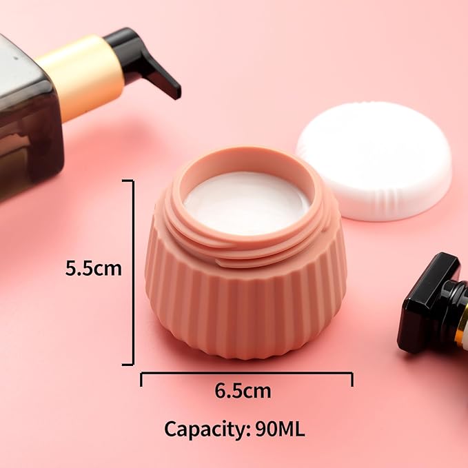 Travel Bottles 8 Pack, TSA Approved 3 oz Toiletries Containers, Leak Proof Silicone Squeezable Essentials Jars with Clear Bag