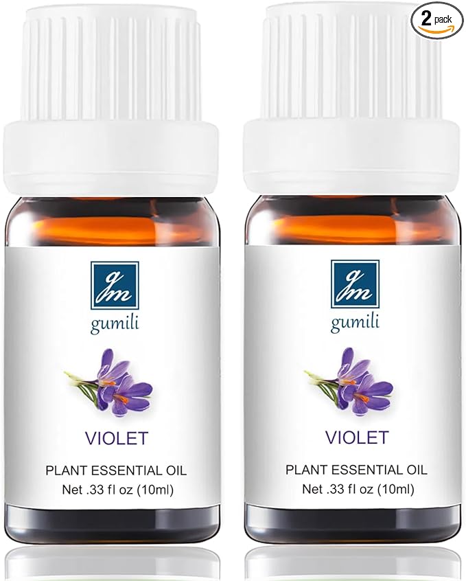 Violet Essential Oil Fragrance Oil - Natural Perfume for Aromatherapy, Perfume Making, Candles, Soap, Room Spray, Diffuser Blends - Pure Fragrance, 10mL Undiluted - Pack of 2