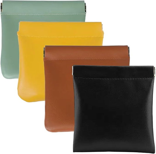 4 PCS Small Makeup Bag for Purse, Coin Purse for Women Lipstick Cosmetic Accessories Organizer, Mini Portable Cosmetic Bags, Small Travel Kit Storage Pouch (4 small), LQB-BG