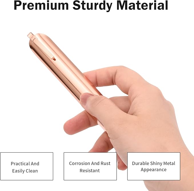 Food Scraper, Restaurant Table Crumb Sweepers, Crumb Cleaner Tool for Kitchen, Stainless Steel Crumb Catcher for Crumbs, Crumber Tool Server Accessories for Waitresses Waiters (2 PACK, Rose Gold)