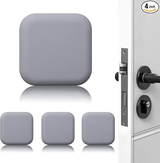 XoYoZo Door Stoppers Wall Protector Buffer Guard Doorknob Door Handle Bumper Self Adhesive Silencer Soft Rubber Crash Pad for Home Office