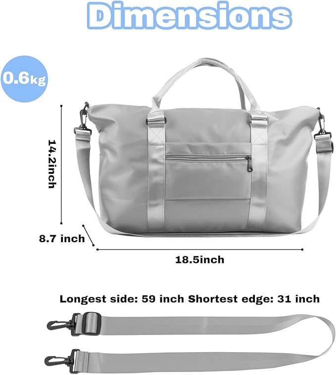 Weekender Duffel Bags for Women, Travel Totes Bag for Airplane Essentials, Overnight Bags for Women with Trolley Sleeve, Large Carry On Hospital Bag for Labor and Delivery, Sport, Gym