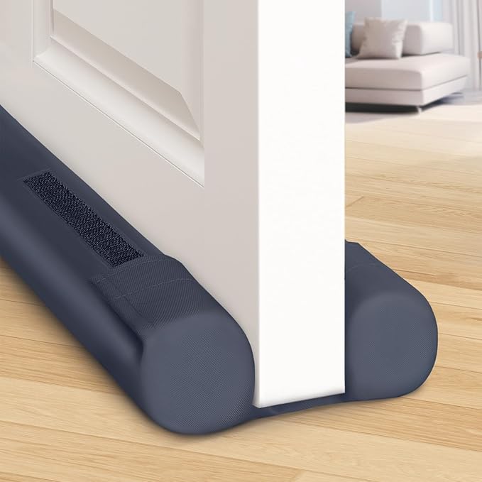 BlissTrends Door Draft Stopper Covers Gaps up to 2.36", Draft Stopper for Bottom of Door Soundproof, Windproof, Dustproof, Block Light, Insect Resistant, Under Door Draft Stopper 36 Inch (Grey)
