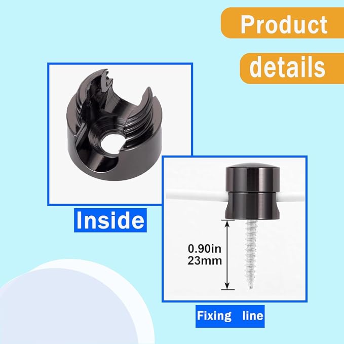 3 Sets Charger Cord Holder, Glossy Black Metal Adhesive Cable Management Clips,Adjustable Cable Anchor Holders,Wire Organizer for Desk, Wall, Home, Office