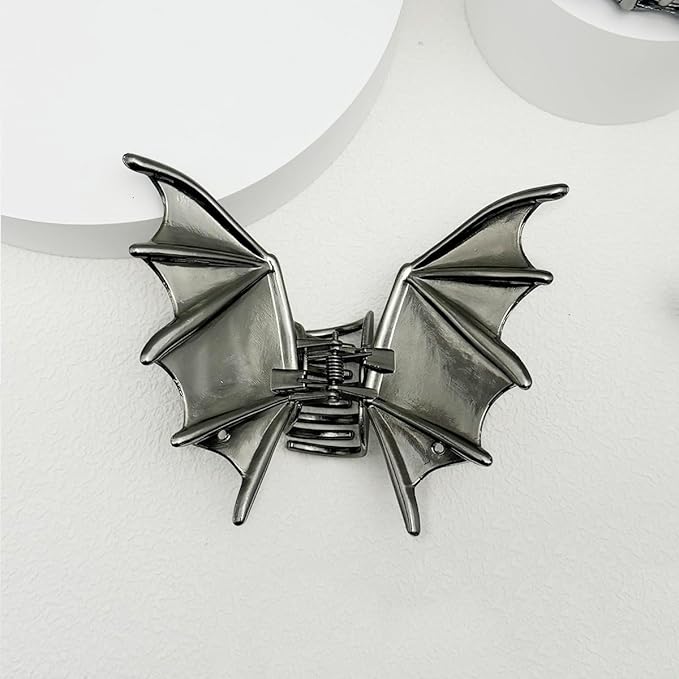 3 Pieces Large Metal Spider Net Bat Hand Hair Claw Clips for Women and Girls Thick Long Hair, Nonslip Skeleton Spooky Barrette Headband Hair Styling Accessories for Halloween Christmas Gifts