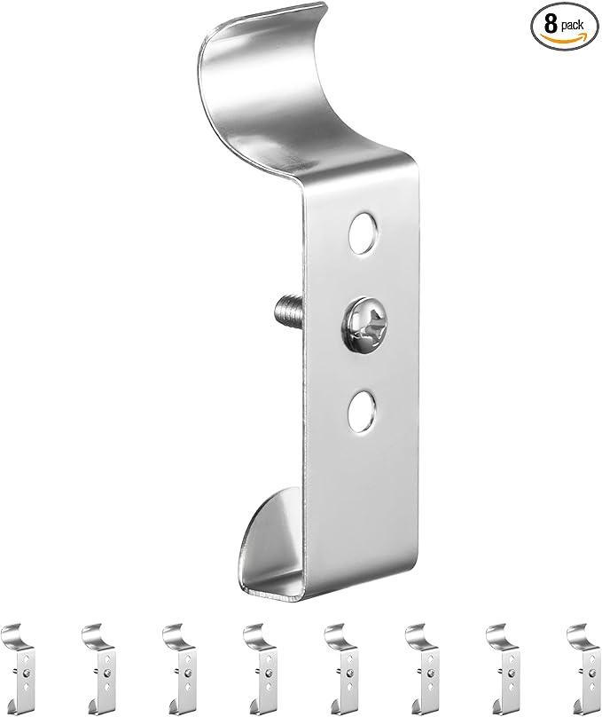 Antimbee Vinyl Siding Hooks, 8 Pack No Hole Siding Hooks for Hanging Outdoor Camera Mount, No Tools Vinyl Clips Hangers for String Lights Wreaths Signs Plants, Damage-Free Weatherproof Stainless Steel