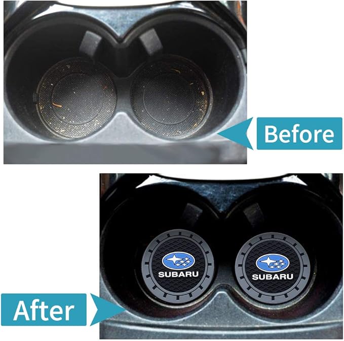 Cup Holder Insert Coaster Fit Subaru BRZ 2015-up Subaru Legacy Outback XV Crosstrek 16-up WRX or STi,Anti Slip Car Cup Coaster Interior Accessories