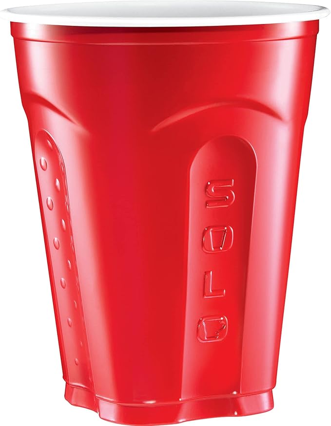 SOLO Original Red 18oz Plastic Party Cups, 100ct
