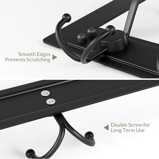Heavy Duty Over The Door Hooks Rustproof - 25lb Over The Door Towel Rack, Over The Door Towel Hook, Door Hanger for Bathroom, Coat Rack Dorm Room Essentials (1Pack,Black)