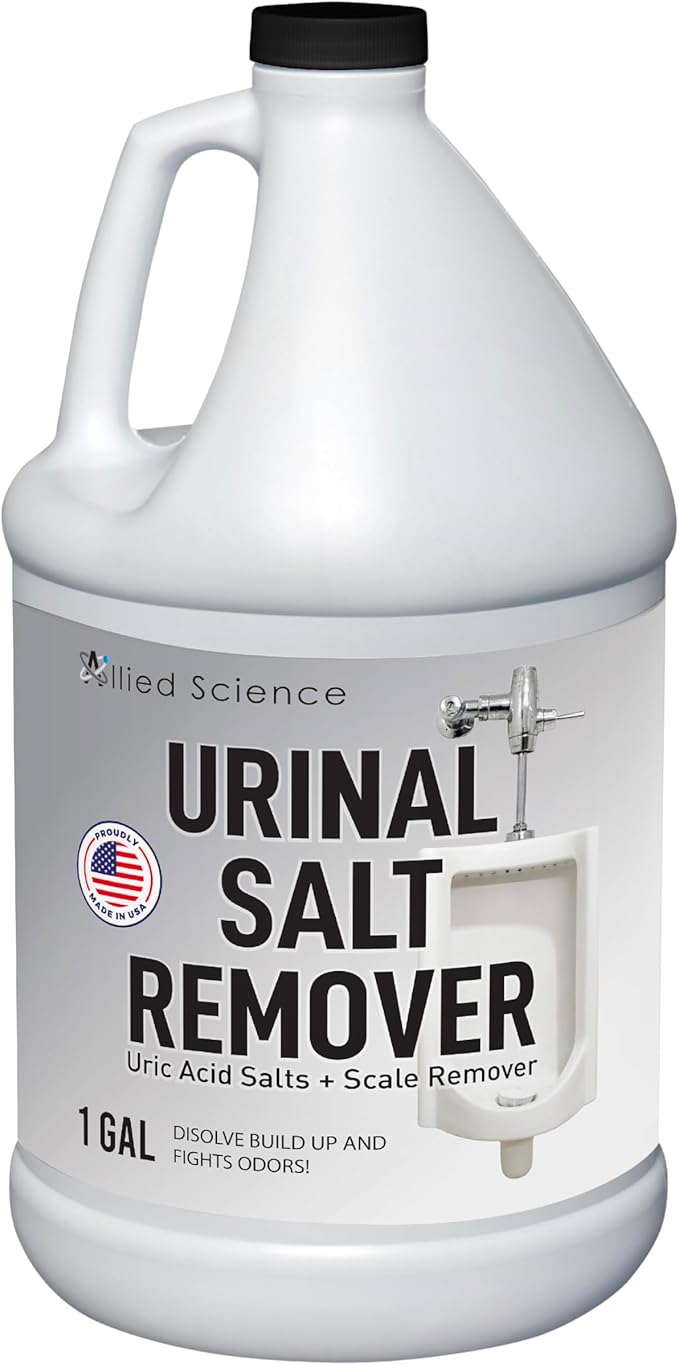 Allied Science Urinal Salt Remover - Uric Acid Salts Scale Remover Unclogs Urinals and Removes Uric Acid Odors - 4 Gallons