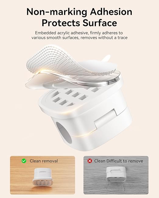 18-Pack Magnetic Cable Clips Cord Organizer-Cable Smooth Adjustable, Rocoren Desk Cable Management Accessories,Cable Holder Clips Wire Holder Keeper for Desktop,Nightstand,Wall,Home Office,Phone,Car