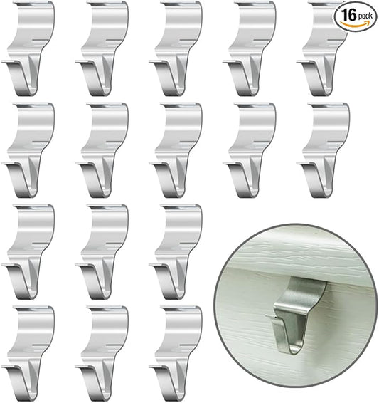 Stainless Steel Siding Hangers, Set of 16, Heavy Duty, Rust-Resistant, Low Profile, Hold Up to 12 Lbs, No Drill Siding Clips for Horizontal Vinyl Siding (16)