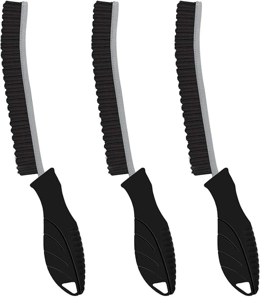 Magiware New Serrated Crevice Cleaning Brush, Hard Bristle Cleaning Tools for Household Use, Multifunctional Gap Cleaner Supplies for Kitchen, Bathroom,Toilet, Faucets, Grout, Car, Home Essentials