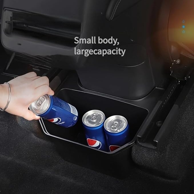 LHYUSHUN Upgrade Tesla Model Y Silicone Trash Can，Rear Center Console Organizer & Backseat Storage Box,Car Garbage Can Bin for 2020-2025 Tesla Model Y Accessories