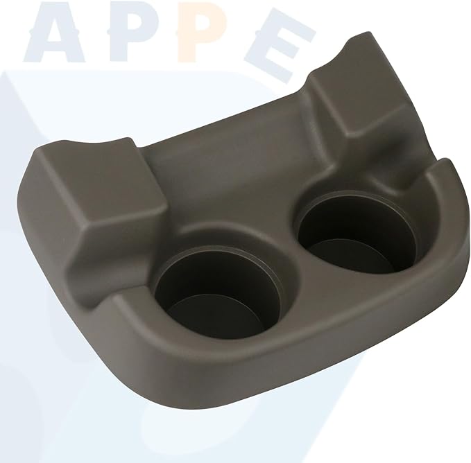 Center Console Cup Holder Dark Parchment Compatible with 1999-2007 Ford F250 F350 F450 F550 Super Duty Truck, 2000-2005 Ford Excursion Replaces 1C3Z-3613562-AAA