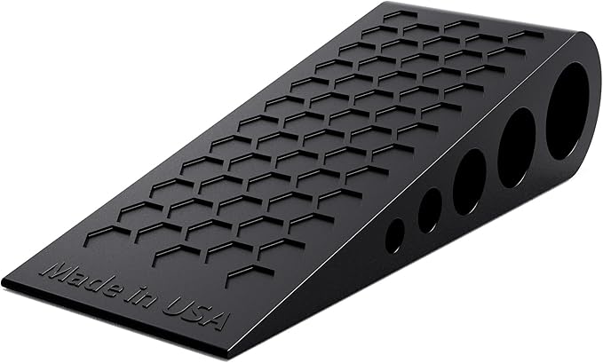 Door Stoppers for Bottom of Door Premium Floor Rubber Door Stop Wedge Made in USA Heavy Duty Honeycomb Design for Carpet, Tile, Ideal for Home, School, Commercial, Black