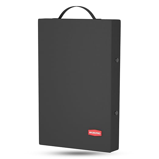 WORKPRO 17" Kneeling Pad with Removable Cover, Soft Pad Cushioning for Knee, Large Foam Kneeler Pad for Gardening, Daily Chores, Workout Supplies, Black