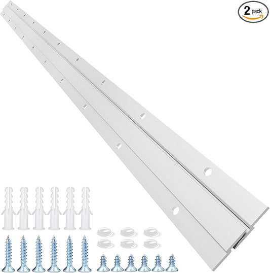 French Cleat Hanger 30 Inch ,2Pairs Aluminum Z Clips for Hanger Supports 120lbs - Interlocking Wall Mounting Bracket Hardware Kit for Hanging Mirrors, Picture, Shelf, Whiteboard, Art, Frames
