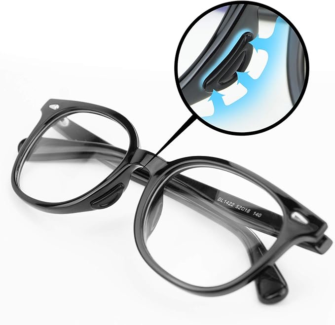 20 Pairs Eyeglass Nose Pads Stick On Silicone Anti-Slip for Glasses Sunglasses Thin Nose Pads Eyeglasses, Adhesive Nose Pad for Eyeglass, Anti Slip Eyeglass Nose Pads (10Clear+10Black)