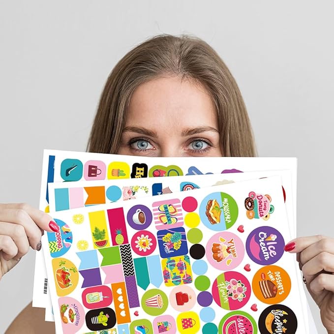 1200+ Pcs Exquisite Annual Planner Stickers for Boys Girls Students Teens,16 Sheet Planner Note Decals Pack for Journals, Calendars,Notebook,Scrapbook Decor(Daily Plan)