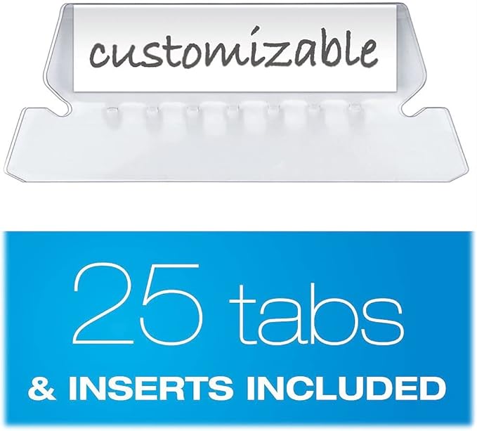 Pendaflex Hanging File Folders, Letter Size, Assorted Colors, 1/5-Cut Adjustable Tabs, 25 Per Box (81663)