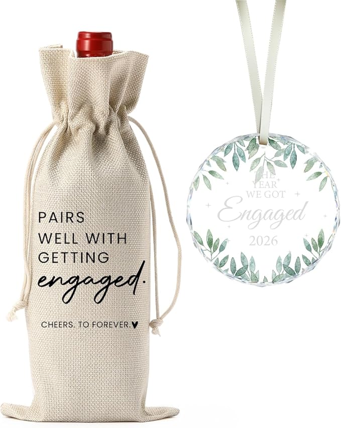 Engaged Gift Engagement Gifts for Couples Her Engagement Party Decorations Gifts for Engaged Couple Wine Bag Our First Betrothed Acrylic Ornament 2026