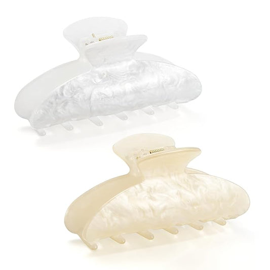 CWJCYTNSN 2 PCS Hair Claw Clips for Women Non-slip Claw Clips Strong Hold Large Hair Clips for Thick Thin Hair Elegant Hair Accessory for Girls