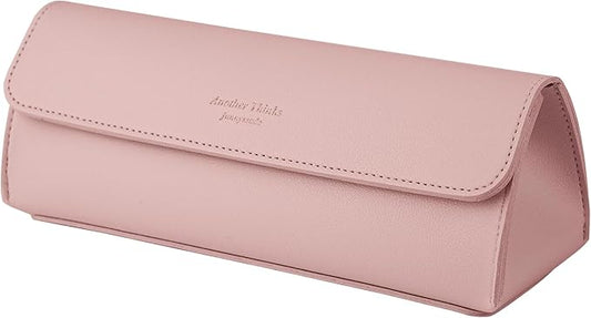 carrotez Stylish PU Leather Makeup Bag: Versatile Travel Toiletry Bag & Cosmetic Pouch, Small Makeup Organizer for Purse Essentials - Ideal Makeup Brush Holder & Sunglasses Case for Women - Pink