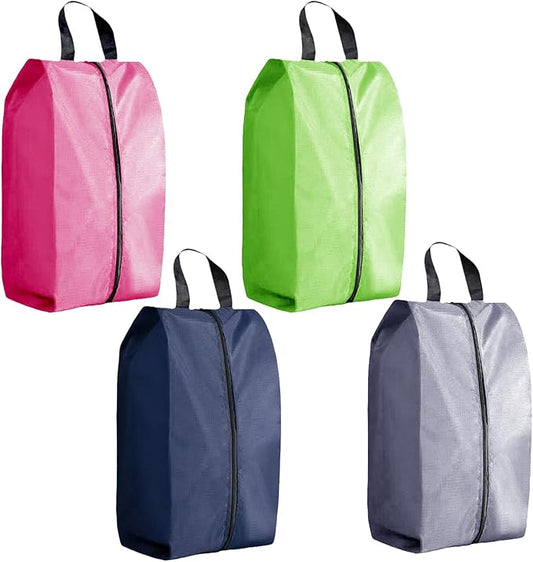 Travel Shoe Bag 4-Piece Men's and Women's Waterproof Nylon Zipper, Travel Shoe Storage Bag, Shoe Storage Bag