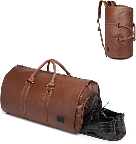 seyfocnia Convertible Travel Garment Bag, Carry-on Garment Duffel Bag for Men Women - 2-in-1 Hanging Suitcase Suit Business Travel Bag