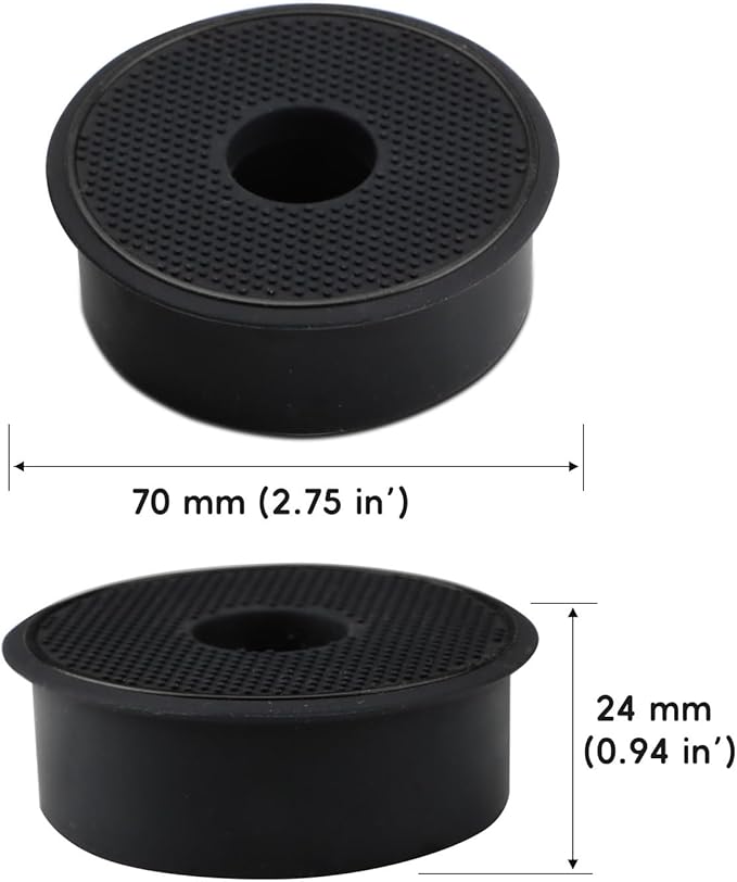 Auovo 2.75 inch Cup Holder Spacer Replacement Fit for Chevy Camry Accessories Silicone Cup Holder Insert Spacer Riser for Subaru Ascent Charger Durango Malibu Blazer Highlander Tacoma (2pcs, Black)