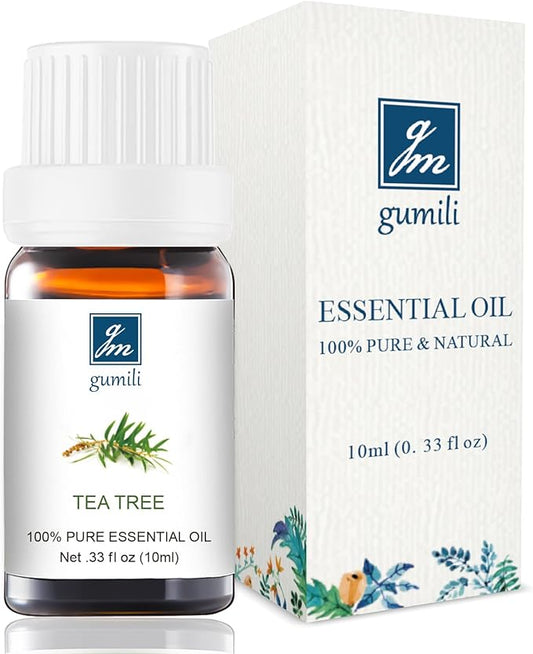 Tea Tree Essential Qil 10ml-100% Pure Tea Tree Oil for Skin, Hair, Face, Nails, Scalp & Foot Soak-Natural Aromatherapy & Toenail Care