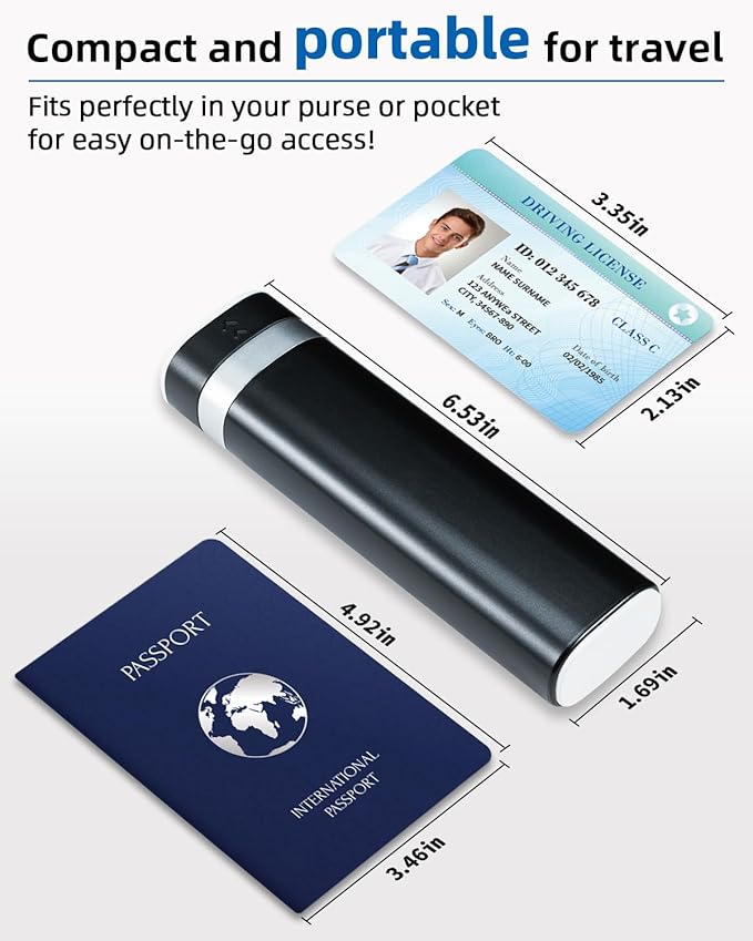 Betife Travel Pill Organizer Weekly 7 Day, Compact Daily Pill Box, Portable Medicine Case, Cute Pill Holder for Vitamins Supplements, Drawer-Shaped Pills Organizer (Black)