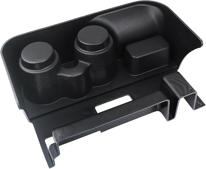 Carbon Fiber Cup Holder Attachment for Center Console | Compatible with 1998-2001 Dodge Ram 1500 2500 3500 Truck | Replaces 41019 SS281AZAA Front Seat Add-On Cupholder Tray Insert