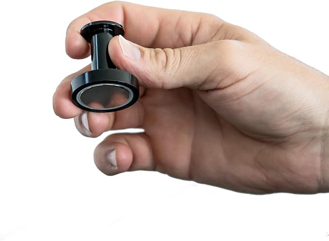 Mavoro Strong Magnetic Hooks for Hanging Coats and Bags. Set of 4 Black Magnet Hooks Heavy Duty Magnets, Neodymium 52 Rare Earth Magnets. Push Pin Style Magnet Hook for Refrigerator, Locker etc