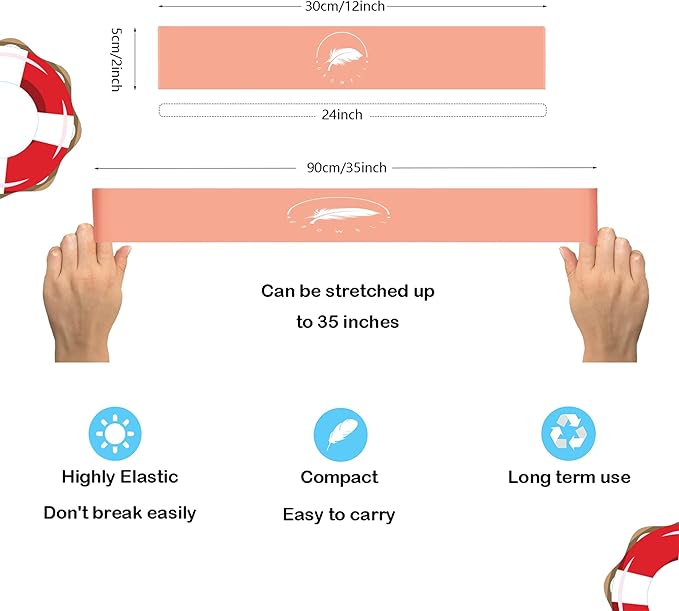 Towel Bands (6 Pack) - Stretch Beach Towel Clips for Beach Cruise Pool Chairs, Lounge Towel Holder Elastic, Cruise Ship Essentials (Green & Orange & Gray)