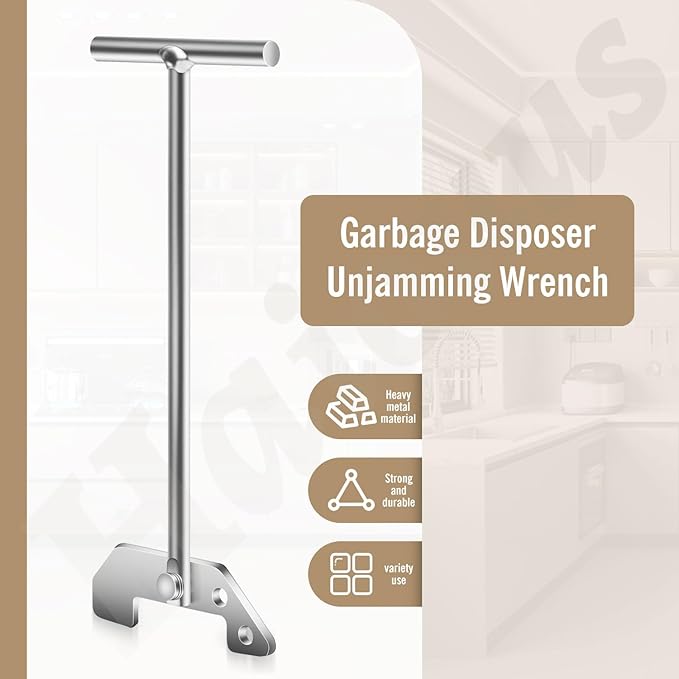 Garbage Disposer Unjamming Wrench Compatible With M-oen Garbage Disposals Garbage Disposal Wrench for Dislodge Jams or Clutter From Above The Sink