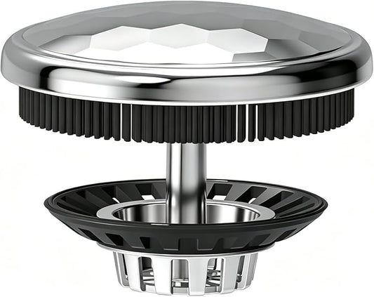 XAJOON Bathtub Drain Hair Catcher，Bath Tub Drain Protector，Drain Strainer,Fits 1-3/8” ~1-3/4” Drains (Not Fit for the Kitchen/Shower Drain.Patented Design,Chrome)