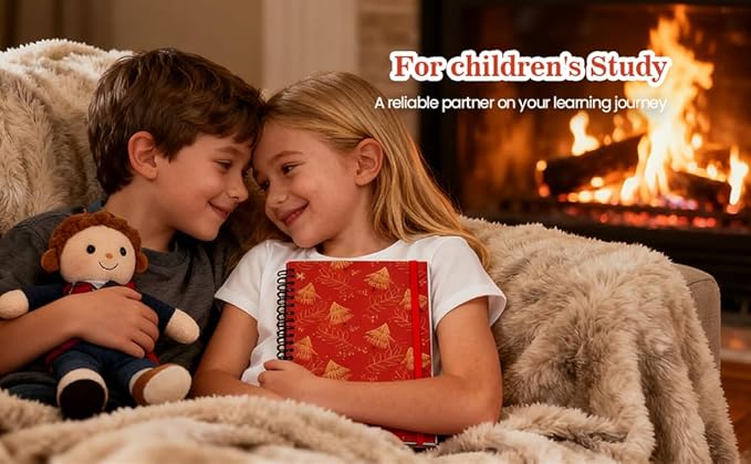 A5 Spiral Sticky Notebook,with 9 pads of decorated sticky notes and a handy notebook,Chrismas Note Pads Teacher Appreciation Gift XMS Gift Writing Memo Pads School Office Supplies and Daily Life Organization (Starla)