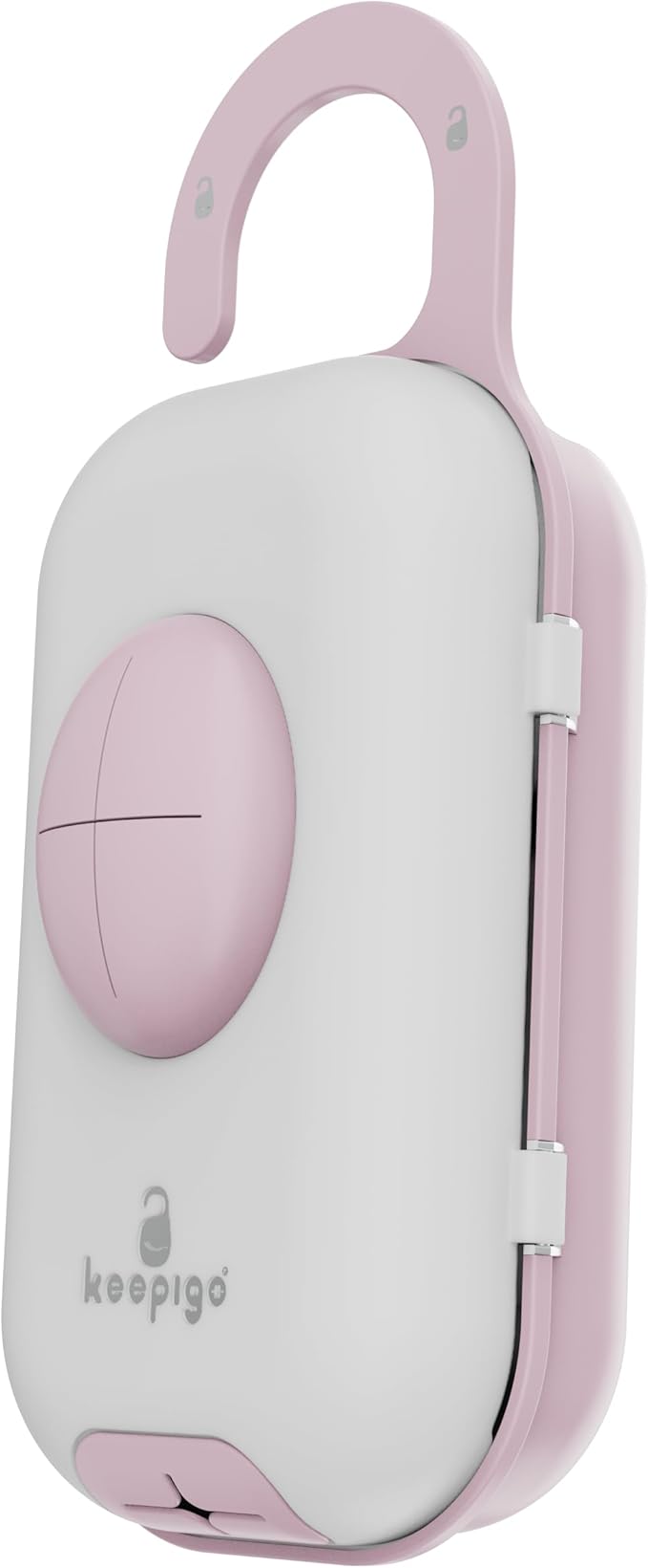 keepigo | Baby Pink Diaper Bag Wipe Dispenser | 3-in-1 Portable Diaper Caddy Organizer, Baby Wipe Holder with Disposable Bags | Baby Essentials for Newborns, Toddlers, Travel & Baby Shower Gifts