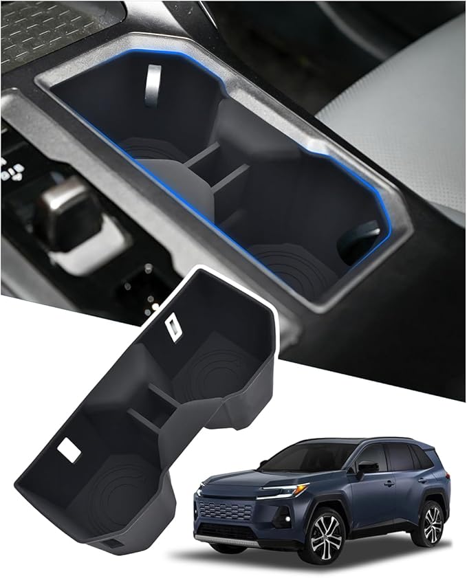Cup Holder Inserts for Toyota Rav4 2026 Accessories, Non-Slip Silicone Center Console Protector Organizer to Prevent Spills & Scratches for Rav4 Interior Accessories