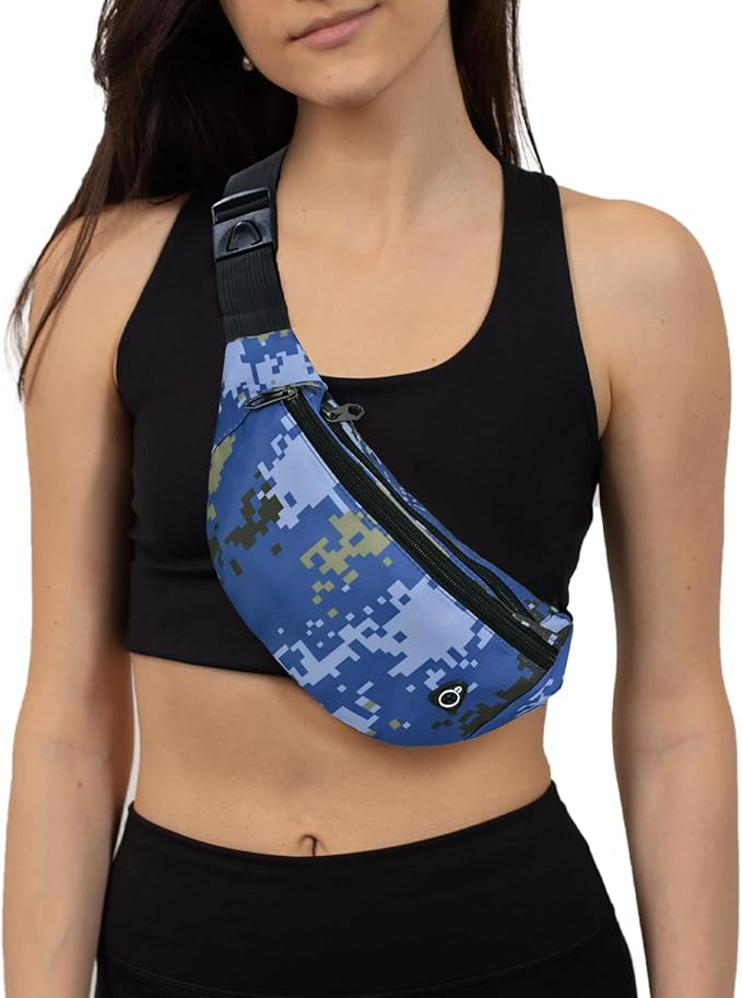 Fanny Packs for Men and Women, Waterproof Sports Waist Pack Bag for Travel Hiking Running Hands-free