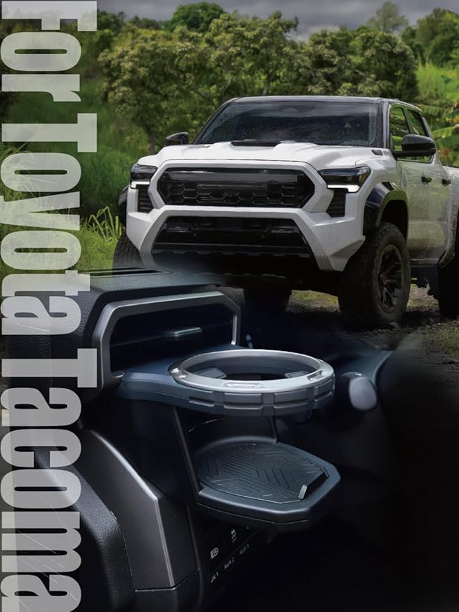 AZUTO Cup Holder Beverage Holder, Tacoma & 4RUNNER, Cup Console for Tacoma (N400, 2024+ Model Year) and 4Runner (N500, 2025+ Model Year) Accessories