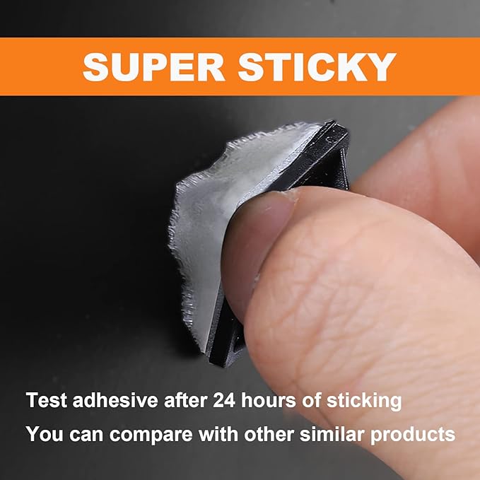 30 Pack 2 inch Zip Tie Adhesive Mounts Self Adhesive Cable Tie Base Holders with Multi-Purpose Tie wire clips with screw hole,Anchor stick on wire holder with 8 inch zip ties （Black&White）