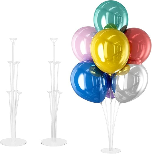 DECOCKRAT Balloon Stand Kit - 2 Set Table Stands with Base, Easy Assembly Balloon Sticks, Reusable Holders for Baby Showers, Weddings, Birthdays, Party Decorations