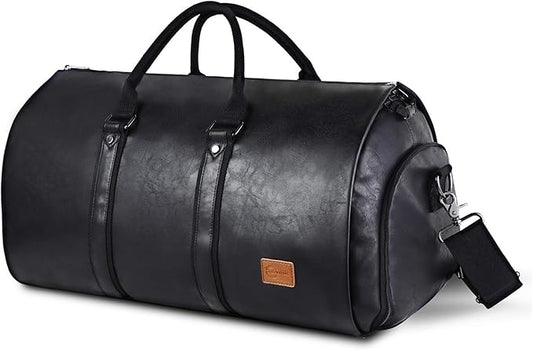 seyfocnia Convertible Travel Garment Bag, Carry-on Garment Duffel Bag for Men Women - 2-in-1 Hanging Suitcase Suit Business Travel Bag