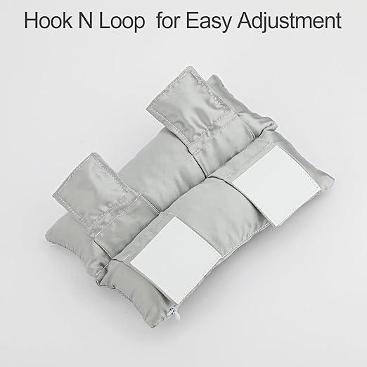 Satin Neck Pad Strap Cushion for Arm Sling Pillow Comfort Support Padding Rotator Cuff Replacemet Surgery Elbow Brace Carry Padded Cover Broken Wrist Hand Injury, Silver Gray